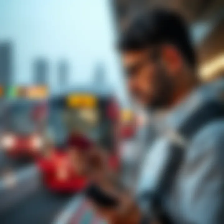 A traveler planning their route using the RTA Card