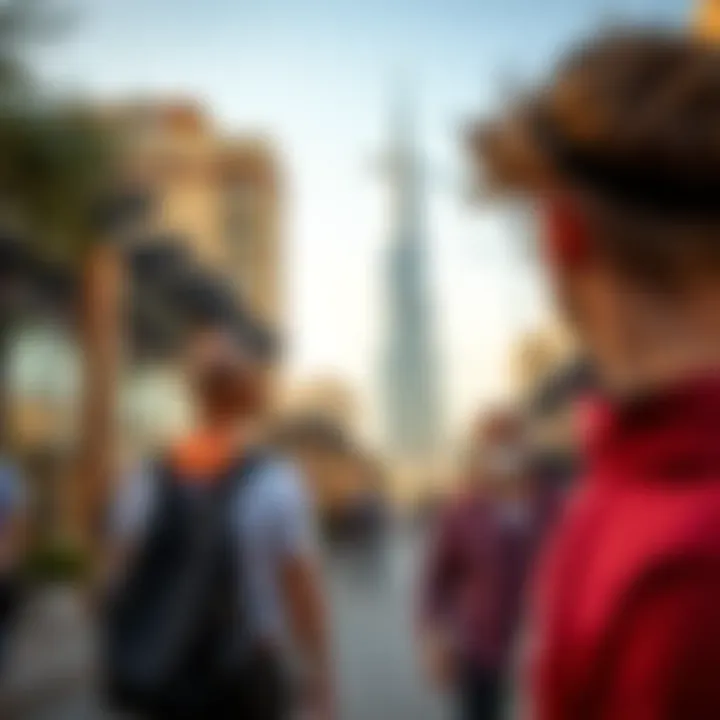 A tourist enjoying a safe and vibrant environment in Dubai