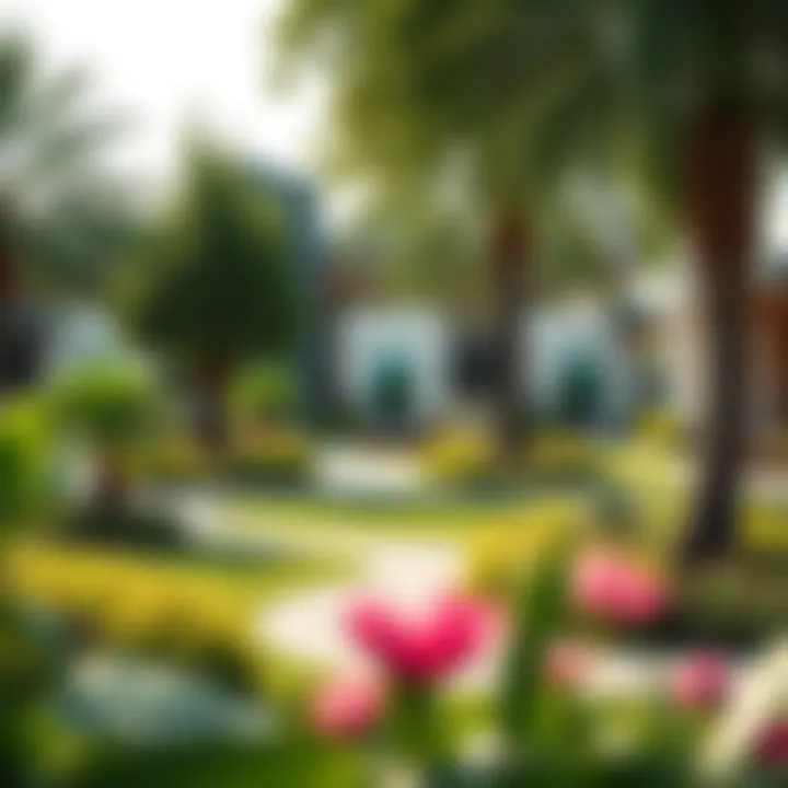 Community Gardens and Amenities in Villanova Lush community gardens and recreational spaces